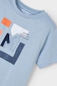 BIMBO Mayoral t-shirt in cotone per bambini 3030.5D.Mini.PPYA blu