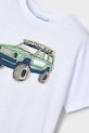 Băieți Mayoral tricou de bumbac pentru copii 3031.5E.Mini.PPYA alb
