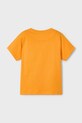 Mayoral t-shirt bawełniany dziecięcy 3035.5F.Mini.PPYA pomarańczowy SS25