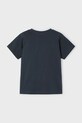 Mayoral t-shirt bawełniany dziecięcy 3037.5F.Mini.PPYA czarny SS25