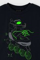 Mayoral t-shirt bawełniany dziecięcy czarny 3037.5F.Mini.PPYA