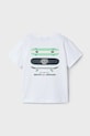 Dětské bavlněné tričko Mayoral 3039.5G.Mini.PPYA bílá SS25