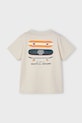 Chłopiec Mayoral t-shirt bawełniany dziecięcy 3039.5G.Mini.PPYA beżowy