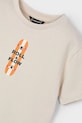 Mayoral t-shirt bawełniany dziecięcy beżowy 3039.5G.Mini.PPYA