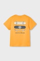 Дитяча бавовняна футболка Mayoral 3039.5G.Mini.PPYA помаранчевий SS25