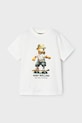 Mayoral tricou de bumbac pentru copii print bej 3041.5G.Mini.PPYA