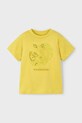Mayoral tricou de bumbac pentru copii print galben 3042.5H.Mini.PPYA