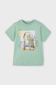 Mayoral tricou de bumbac pentru copii print verde 3043.5H.Mini.PPYA