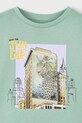 Băieți Mayoral tricou de bumbac pentru copii 3043.5H.Mini.PPYA verde