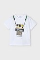 Детская хлопковая футболка Mayoral 3044.5H.Mini.PPYA белый SS25