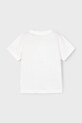 Mayoral t-shirt bawełniany dziecięcy 3045.5H.Mini.PPYA biały SS25