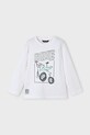 Mayoral longsleeve bawełniany dziecięcy nadruk biały 3051.5F.Mini.PPYA