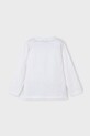Mayoral longsleeve bawełniany dziecięcy 3051.5F.Mini.PPYA biały SS25