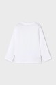 Mayoral longsleeve din bumbac pentru copii 3052.5H.Mini.PPYA alb SS25