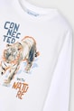 Băieți Mayoral longsleeve din bumbac pentru copii 3052.5H.Mini.PPYA alb