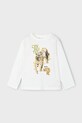 Mayoral longsleeve bawełniany dziecięcy nadruk beżowy 3052.5H.Mini.PPYA