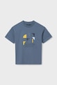 Mayoral tricou de bumbac pentru copii print albastru 6002.7A.Junior.PPYA