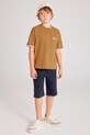 Otroška bombažna kratka majica Mayoral 6004.7B.Junior.PPYA rumena