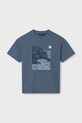 Mayoral tricou de bumbac pentru copii print turcoaz 6006.7C.Junior.PPYA