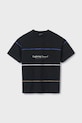Otroška bombažna kratka majica Mayoral Okrogel črna 6008.7D.Junior.PPYA