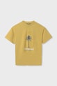 Παιδικό βαμβακερό μπλουζάκι Mayoral στάμπα κίτρινο 6009.7D.Junior.PPYA