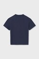 Mayoral t-shirt bawełniany dziecięcy 6013.7E.Junior.PPYA granatowy SS25
