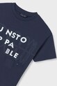 BIMBO Mayoral t-shirt in cotone per bambini 6013.7E.Junior.PPYA blu navy