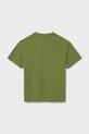 Mayoral t-shirt bawełniany dziecięcy 6013.7E.Junior.PPYA zielony SS25