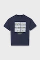 Mayoral tricou de bumbac pentru copii print bleumarin 6017.7F.Junior.PPYA