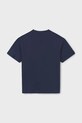 Mayoral t-shirt bawełniany dziecięcy 6017.7F.Junior.PPYA granatowy SS25