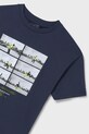 Băieți Mayoral tricou de bumbac pentru copii 6017.7F.Junior.PPYA bleumarin
