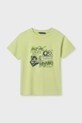 Mayoral tricou de bumbac pentru copii 2-pack 6018.7F.Junior.PPYA verde SS25