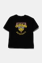 Детская хлопковая футболка adidas Originals JN4533 чёрный SS25