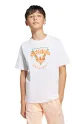 adidas Originals tricou de bumbac pentru copii print alb JC5861