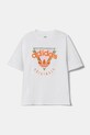adidas Originals tricou de bumbac pentru copii JC5861 alb SS25