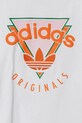 adidas Originals tricou de bumbac pentru copii alb JC5861