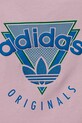 Детская хлопковая футболка adidas Originals розовый JC5862