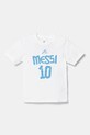 Дитяча бавовняна футболка adidas Performance MESSI JJ1416 білий SS25