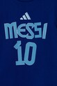 Дитяча бавовняна футболка adidas Performance MESSI блакитний JJ1417