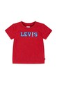 Детская хлопковая футболка Levi's LOGO CHAMBRAY APPLIQUE TEE аппликация красный 6EM317