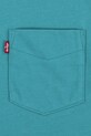 Chłopiec Levi's t-shirt bawełniany dziecięcy SUNSET POCKET TEE 8EM359 turkusowy