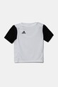 adidas Performance tricou copii imprimeu alb DP3221
