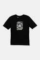 adidas t-shirt bawełniany dziecięcy JM8234 czarny SS25