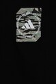 adidas t-shirt bawełniany dziecięcy czarny JM8234