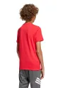 adidas t-shirt bawełniany dziecięcy JM8233 czerwony