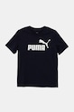 Puma t-shirt bawełniany dziecięcy ESS No. 1 Logo Tee 684906 granatowy AW25