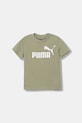 Puma t-shirt in cotone per bambini ESS No. 1 Logo Tee cotone verde 684906
