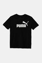 Otroška bombažna kratka majica Puma ESS No. 1 Logo Tee 684906 črna SS25