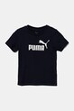 Otroška bombažna kratka majica Puma ESS No. 1 Logo Tee Okrogel mornarsko modra 684930