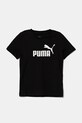 Dětské bavlněné tričko Puma ESS No. 1 Logo Tee 684930 černá SS25